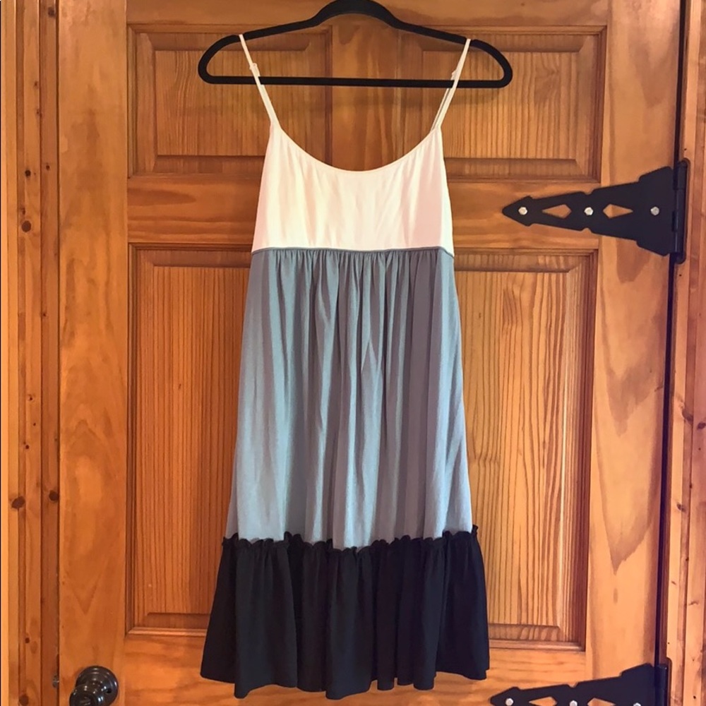 White, grey, black sun dress!